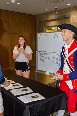 Dr. Sweet hosts event for Presidents' Day in American Revolutionary War costume