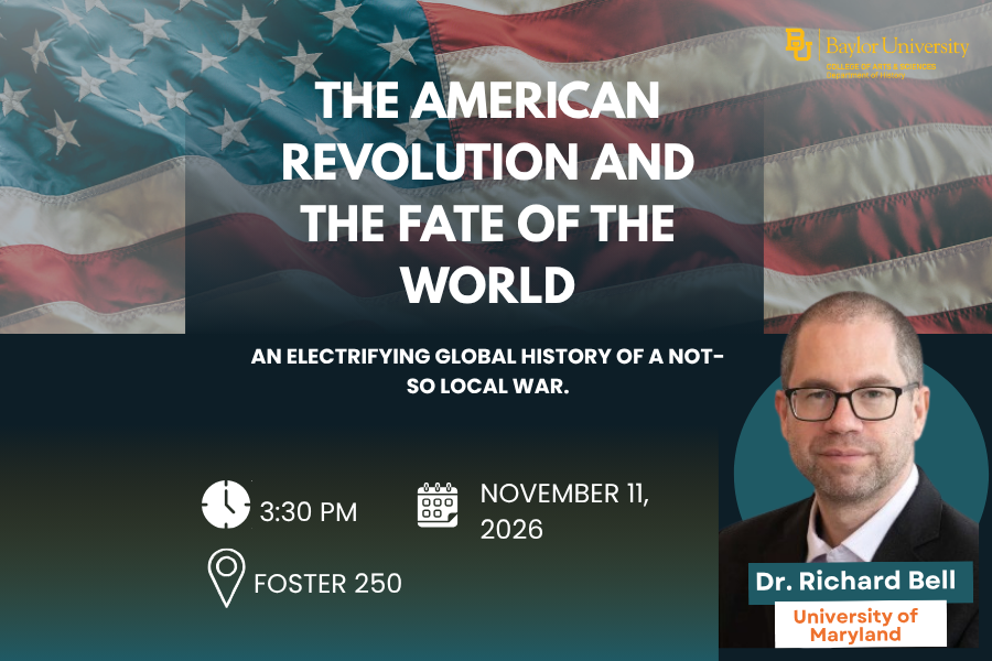 Poster for lecture featuring headshot of Dr. Richard Bell