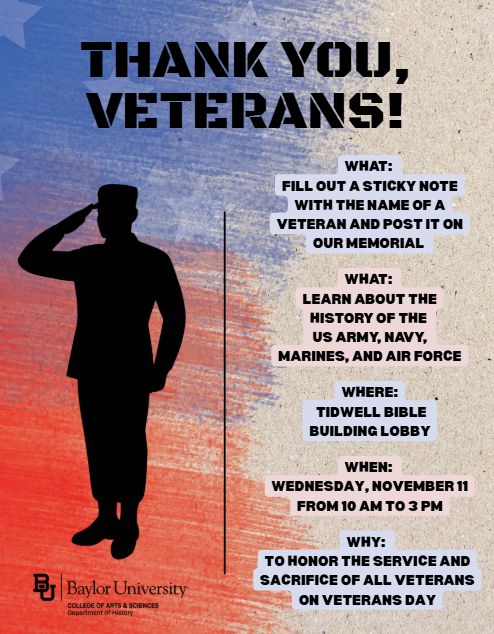 poster for the thank you veteran event